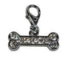 Schmuckanhänger Strass  m.Karabiner Hundeknochen